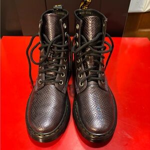 Black Textured Kids Boots